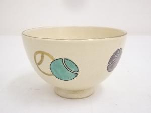 京焼　清鳳造　色絵つぼつぼ茶碗